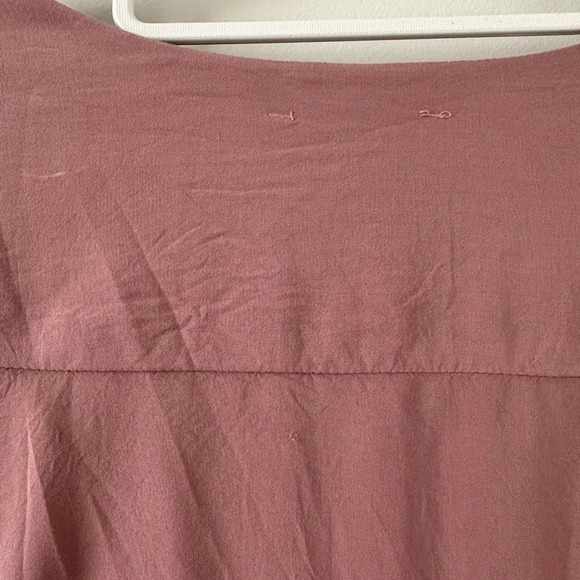 Blue Life Mauve Pink Waterfall Wrap Blouse Top Small Casual VNeck Flutter Sleeve - Picture 6 of 6